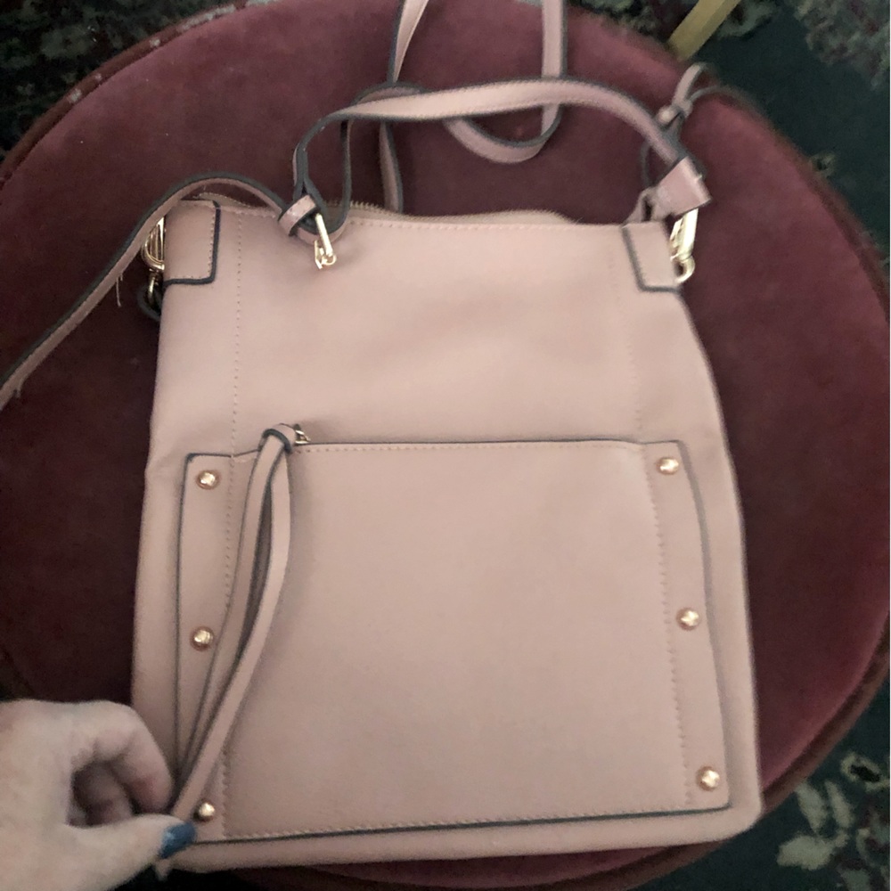 Pink Leather Crossbody